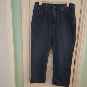 Carhartt Men's 36X30 Relaxed Fit Straight Blue Jeans